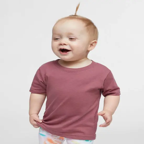 Rabbit Skins&reg; Infant Fine Jersey Short Sleeve Crew Neck Tee - 3322 White {5}