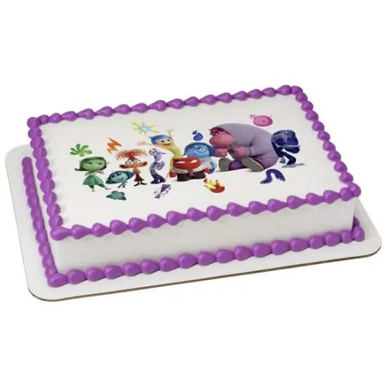 Disney and Pixar's Inside Out 2 You Belong Edible Cake Topper Image 1/4 sheet {1}