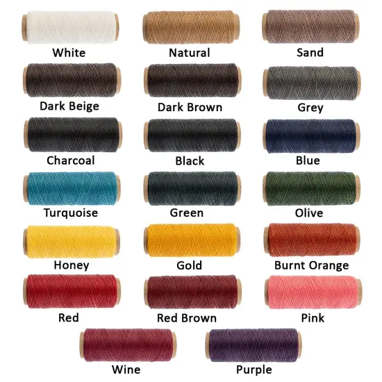 Gudebrod 0.015" Waxed Polyester Thread 500ft | Made In USA Dark Beige {4}