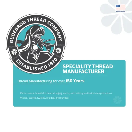 Gudebrod 70lb. 5-Ply Artificial Sinew Thread, 150yd. | Made in USA Green {4}