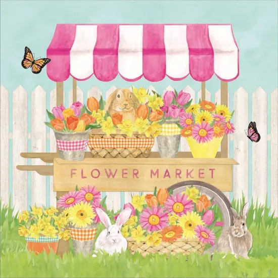 Hoppy Spring VI by Tara Reed 14" x 14" Framed Wall Art {2}