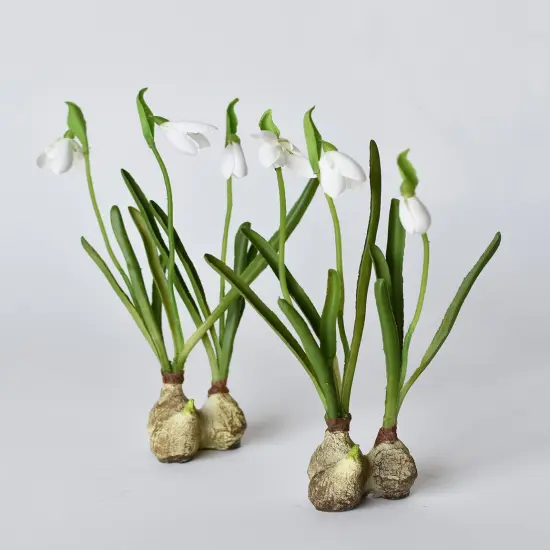 10" Faux Standing Snowdrop w/Bulb {1}