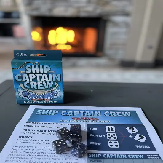 Ship Captain Crew Dice Game, Great for Party Favors, Family Games, Stocking Stuffer, Travel Games, and Camping Games, Dice Games for Adults, Fun Games for Family Game Night {2}