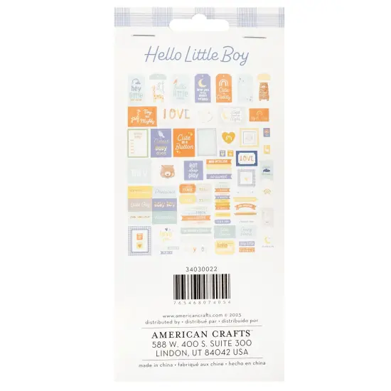 American Crafts Hello Little Boy Ephemera Die-Cuts 61/Pkg-Journaling, Gold Foil {3}