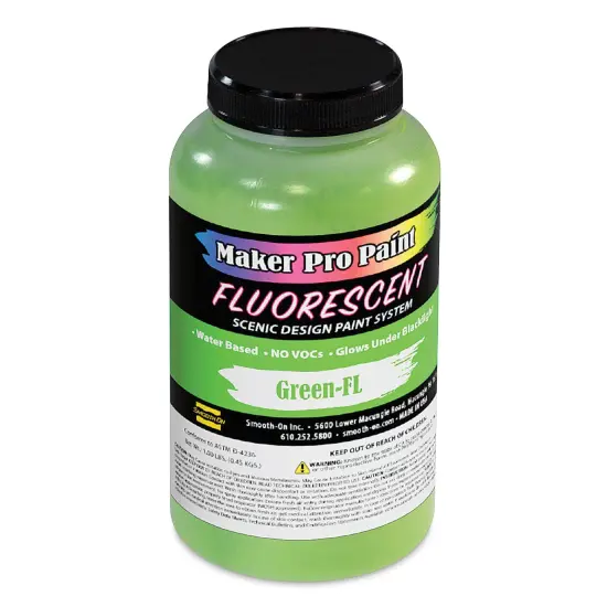 Smooth-On Maker Pro Acrylic-Urethane Paint - Fluorescent Green, 16 oz {1}