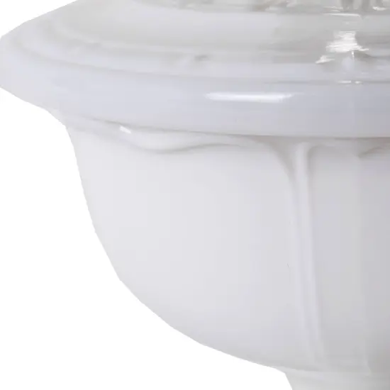 Aladdin Milk Glass Oil Lamp, Alexandria Model with Aladdin Burner, Wick, Glass chimney and Mantle {4}