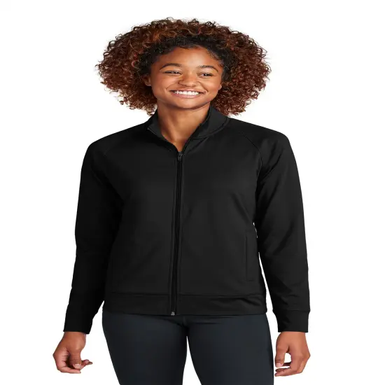 Sport-Tek&reg; Women&rsquo;s Lightweight Full Zip Cadet Jacket Black {3}