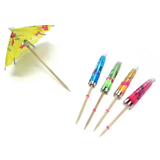 Classic Paper Parasols | Delicate tropical designs | Paper and wood 3 inch | Raheev&reg; {2}