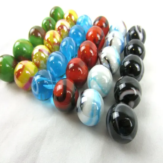 30 DELUXE Solid Glass Replacement Marbles Aggravation Chinese Checker Game 16mm {4}