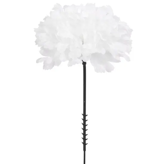 200-Pack: White Carnation Picks, 5" Stems, 3.5" Wide, Floral Home by Artificial Flowers {1}