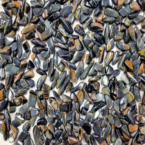 Tumbled Blue Tigers Eye Crystal Stones Bulk - Size Small 1/4 inch to 1.5 inches {6}