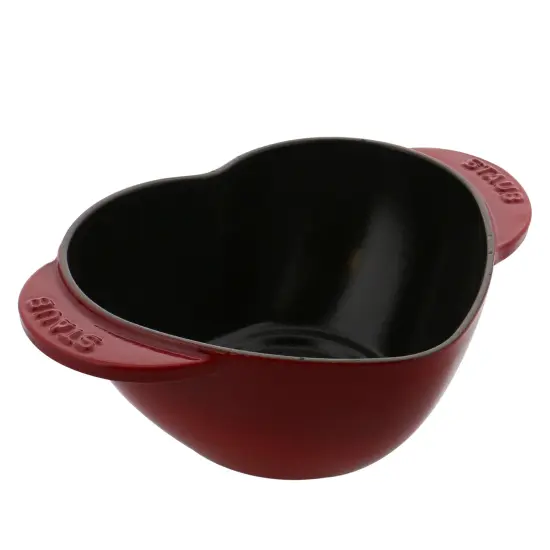 Staub Cast Iron 1.75-qt Heart Cocotte - Cherry {6}
