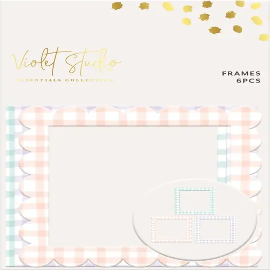 Violet Studio Printed Frames 6/Pkg-Pastel Patterns {1}