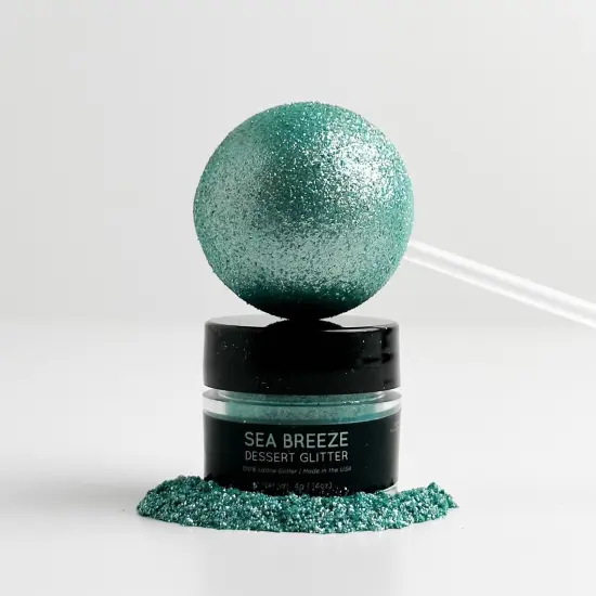 Shine Dessert Glitter: "Sea Breeze" - Teal Turquoise Edible Dessert Glitter {1}