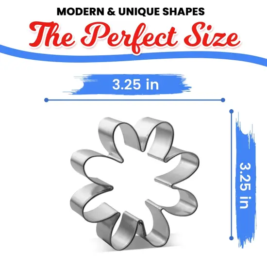Daisy Flower Cookie Cutter 3 in - Made in the USA &ndash; By CookieCutter.Com - Tin Plate Steel {2}