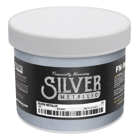 FN Ink Plastisol Screen Printing Ink - Silver Metallic, Quart {1}