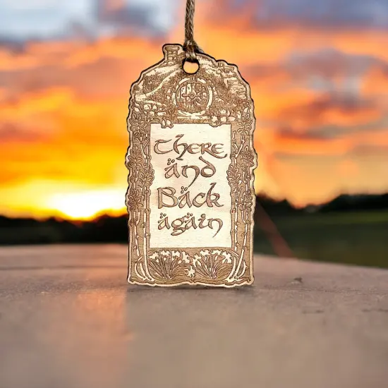 Ornament - There and Back Again - Raw Wood 2x4in {5}