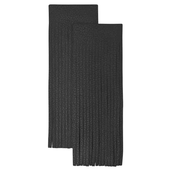 Realeather(R) Crafts Deerskin Fringe 2"X6" 2/Pkg-Black {1}
