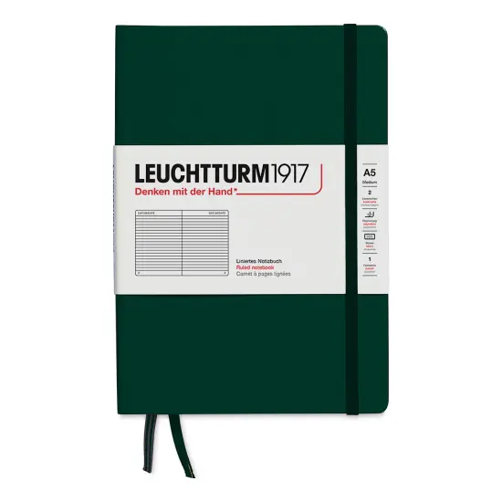 Leuchtturm1917 Ruled Hardbound Notebook - Forest Green, 5-3/4" x 8-1/4" {1}