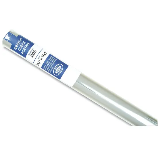 Grafix Clear Acetate - 50" x 100 ft x .005", Roll {1}