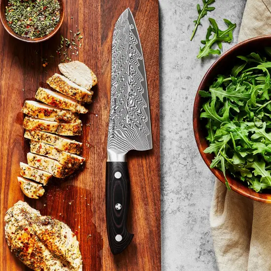 KRAMER by ZWILLING EUROLINE Damascus Collection 7-inch Santoku Knife {4}