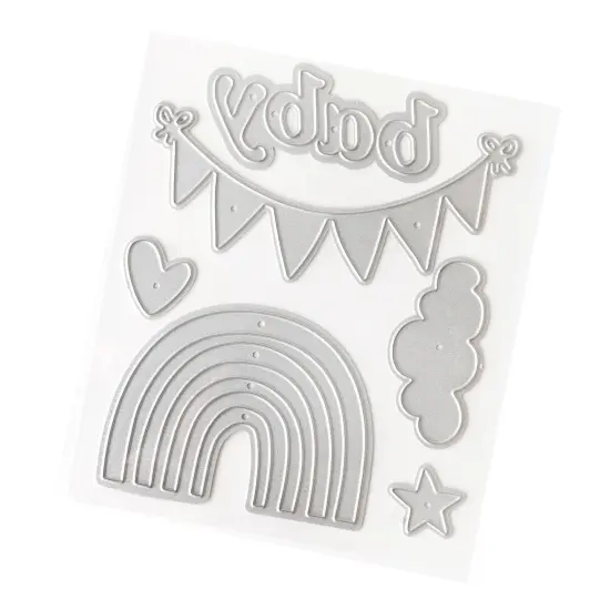 American Crafts Hello Little Girl Metal Die Set-6/Pkg {5}