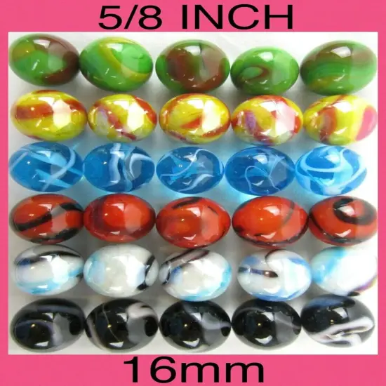 30 DELUXE Solid Glass Replacement Marbles Aggravation Chinese Checker Game 16mm {1}