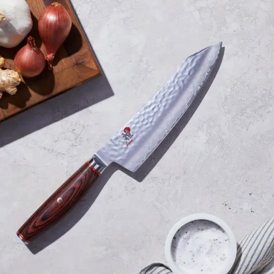 Miyabi Artisan 7-inch Rocking Santoku Knife {5}