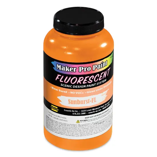 Smooth-On Maker Pro Acrylic-Urethane Paint - Fluorescent Sunburst, 16 oz {1}
