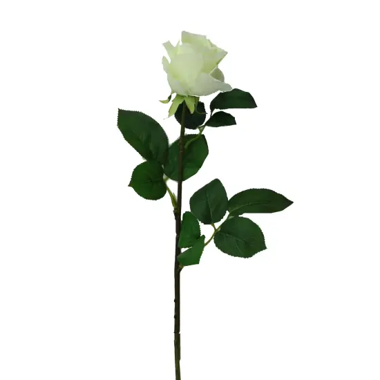 Select Artificials 30" White and Green Artificial Rose Stemmed Flower Spray {1}