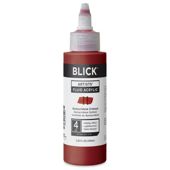 Blick Artists&rsquo; Fluid Acrylic - Quinacridone Crimson, 100 ml {1}