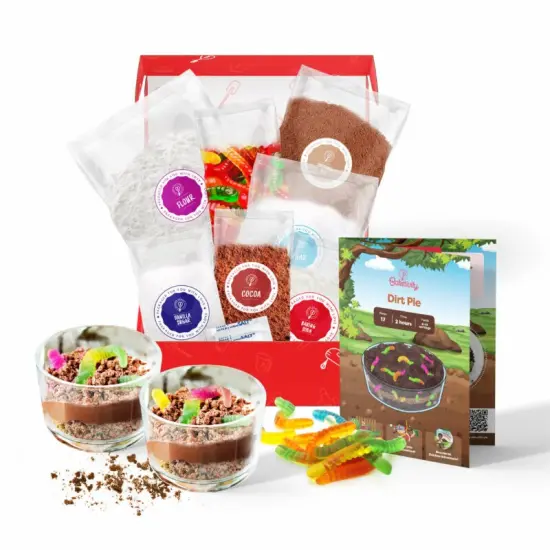 BAKETIVITY Dirt Pie Kids Baking Kit | Delicious Chocolate Cake Kids Baking Set for Girls & Boys | Baking Set for Kids with Pre-Measured Ingredients {1}
