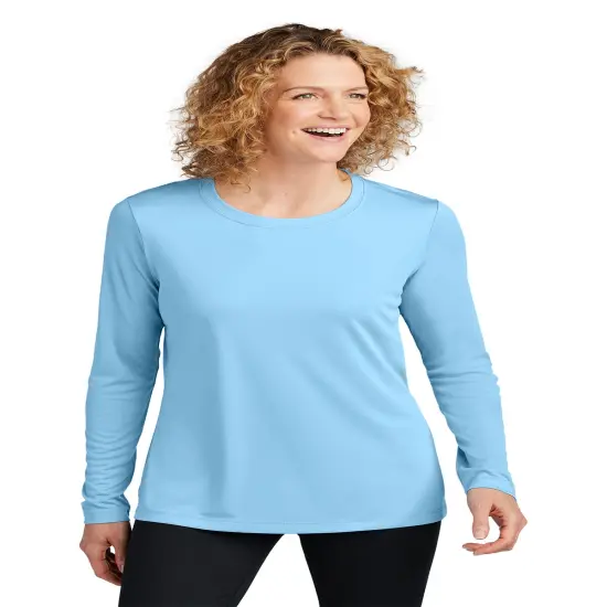 Sport-Tek&reg; Ladies Pro Long Sleeve T-shirts For Adult Dark smoke grey {5}