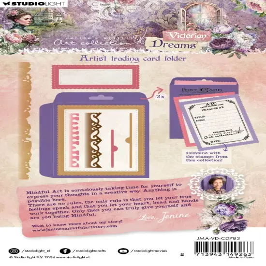 Studio Light Jenine's Mindful Art Cutting Die-Nr. 783, Artist Trading Card Folder {3}