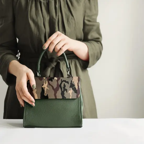 Realeather(R) Crafts Printed Leather Trim 9"X3"-Camo {4}