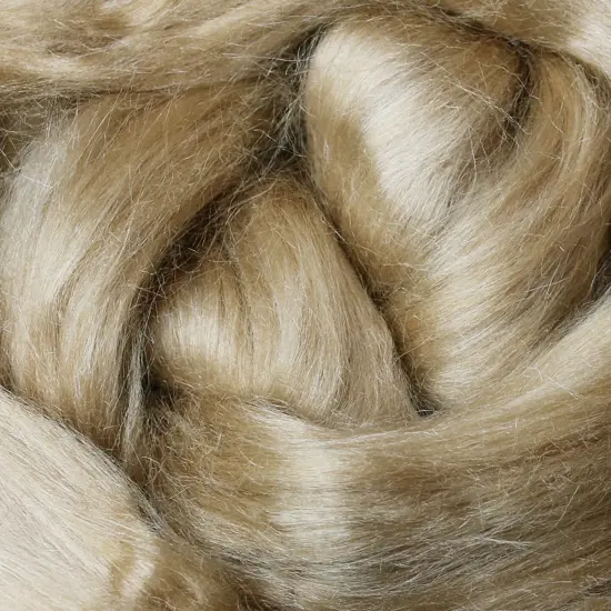 2oz Muga Silk Fiber: Premium Grade Natural Gold Undyed Combed Top Roving for Spinning, Blending, Felting, Dyeing, Weaving, Paper Making. {1}