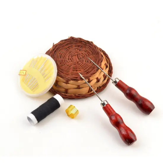 eZthings Tailors Awl Repair Tool Kit for Arts and Crafts, Sewing Awl Set {4}