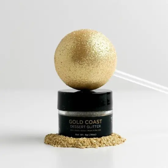 Shine Dessert Glitter: "Gold Coast" - Light Gold Edible Dessert Glitter {1}