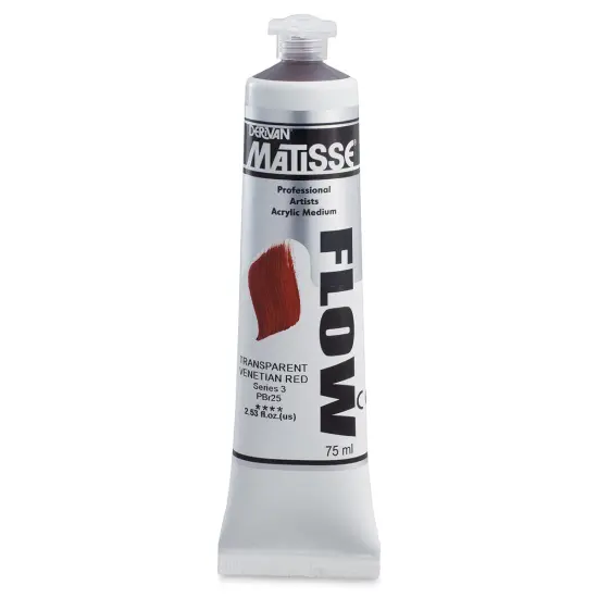 Matisse Flow Acrylic Paint - Transparent Venetian Red, 75 ml {1}