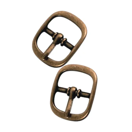 Realeather(R) Crafts Belt Buckle 1/2" 2/Pkg-Antique Brass {3}