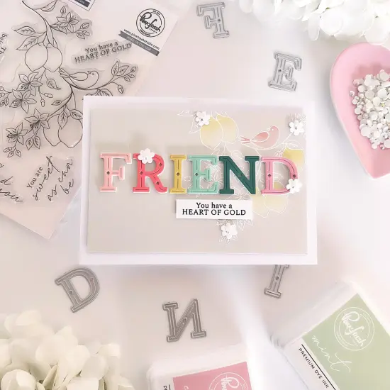 Pinkfresh Studio Clear Stamp Set 4"X6"-Heart Of Gold {4}