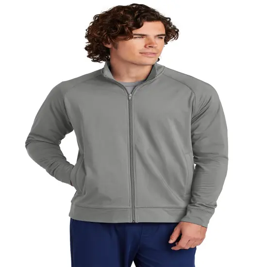 Sport-Tek&reg; Stretch Full-Zip Cadet Jacket For Adult Charcoal grey {1}
