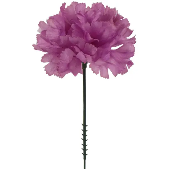 Box of 100: Lavender Silk Carnation Picks, 5" Long, 3.5" Wide, Artificial Flowers, Floral Picks, Floral Home by Artificial Flowers {1}