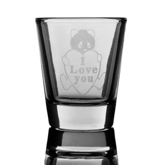 2oz I Love You Panda Shot Glass {1}