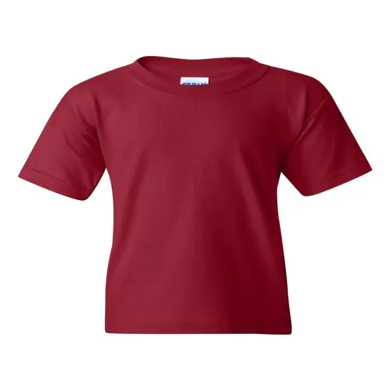 Gildan&reg; Heavy Cotton Youth Crewneck Short Sleeve T-Shirt - 5000B Garnet {2}