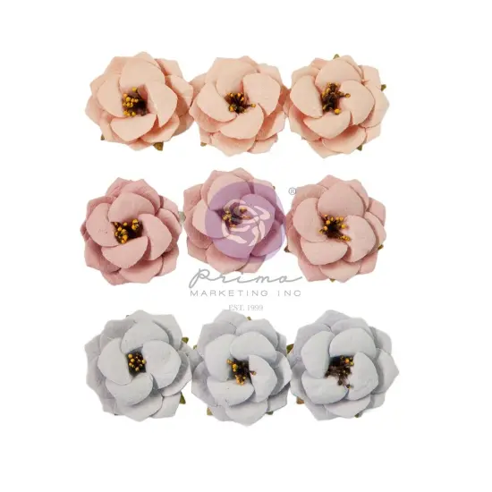 Prima Marketing Paper Flowers 9/Pkg-Fresh Air, Bohemian Heart {1}