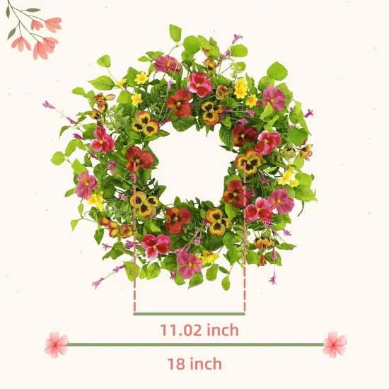 Welcome Spring in Style: 18" Farmhouse Spring Wreaths for Your Home {7}