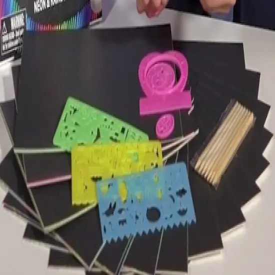 Super Bright Scratch Art - x48 Premium Magic Scratch Boards {3}