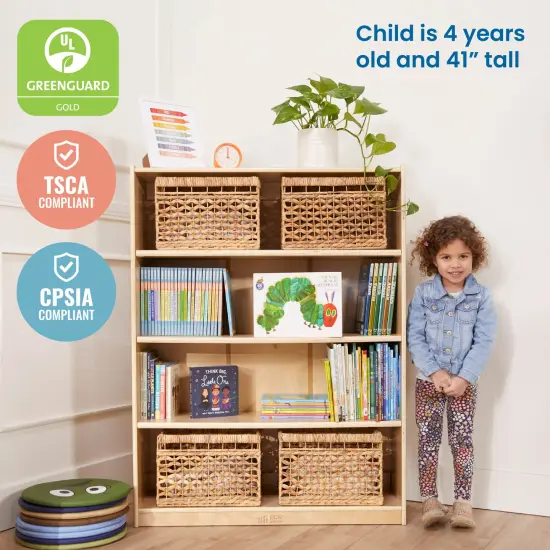 Classic Bookcase, Adjustable Shelves, 48in H Natural {5}