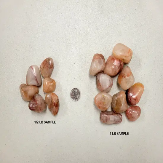 Tumbled Fire Quartz Crystal Stones From Madagascar {4}